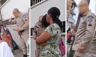 Policial fardado se descontrola e ameaça estudante que foi atropelada