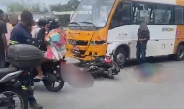 Jardim Cajazeiras: Suspeitos de assaltos são baleados e colidem em ônibus