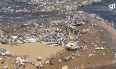 Embalagens, sacos plásticos e isopor: praia de Salvador é tomada por grande quantidade de lixo