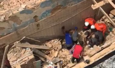 Teto de restaurante desaba no bairro da Calçada,  e deixa feridos; ao menos seis pessoas foram retiradas do local