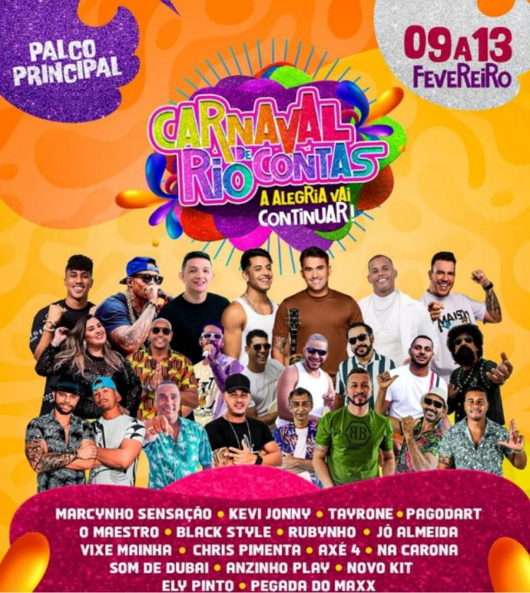 Programação do carnaval 2024 em Rio de Contas